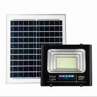 FOCO PROYECTOR REFLECTOR SOLAR 200W PANEL INDEPENDIENTE