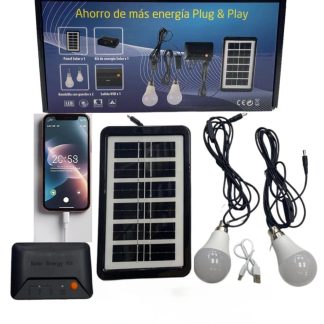 Kit de Emergencia Recargable con 2 Ampolletas y Cargador de Celular