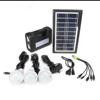 Kit de Emergencia Portátil Recargable con Panel Solar y USB